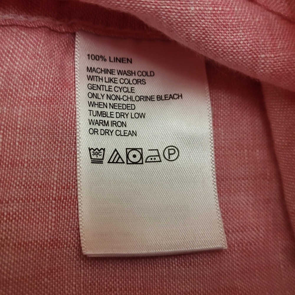 Tommy Bahama Party Bougainvillea Pink Breezer Short Sleeve Linen Shirt Men's M - Picture 7 of 9